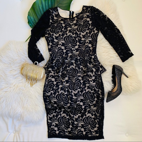 Lace peplum dress - Picture 1 of 6